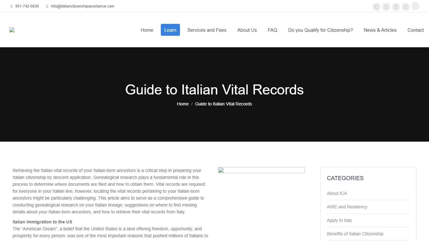 Guide to Italian Vital Records