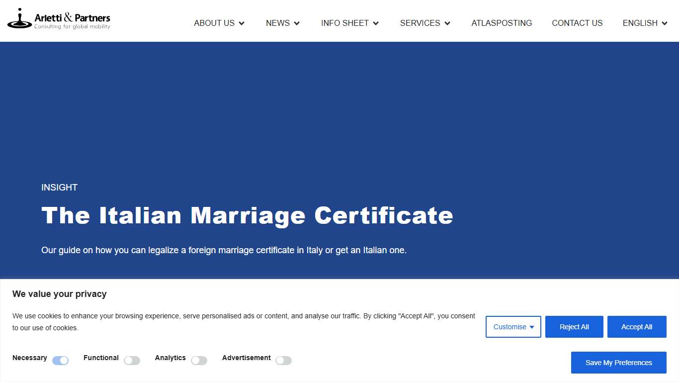 Italian Marriage Certificate: learn how you can get one